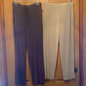Chico's dark gray and Tan Straight Leg Pants